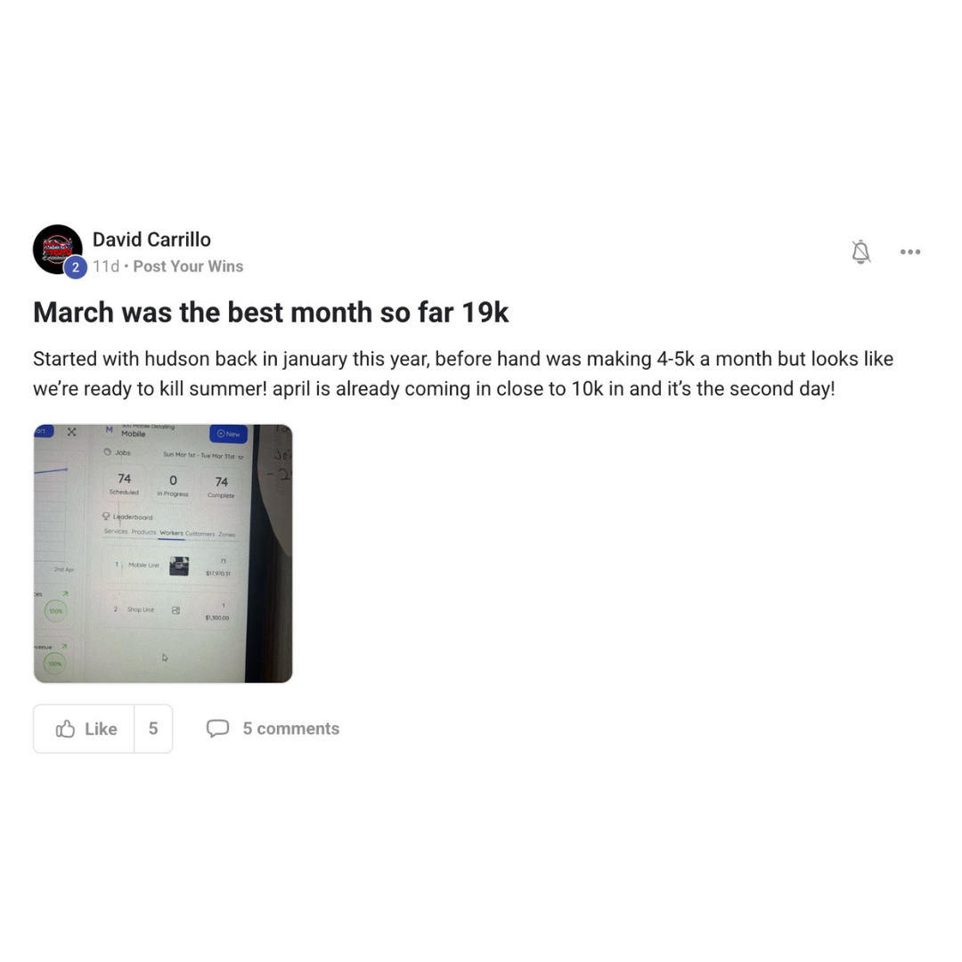 Member win posted in the Driven Elite community
