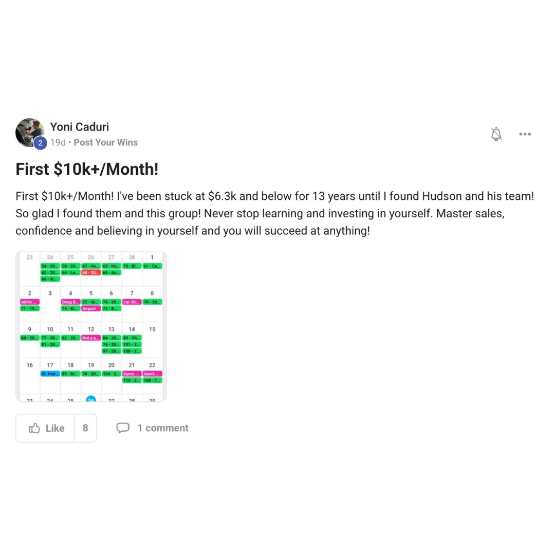 Member win posted in the Driven Elite community